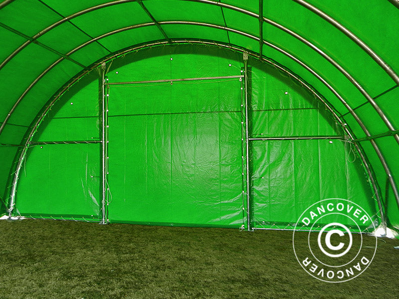 Arched Storage tent 9.15x20x4.5 m, PVC, Green