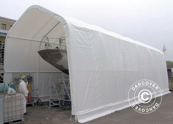 Storage tent Oceancover 5.5x15x4.1x5.3 m, PVC, White