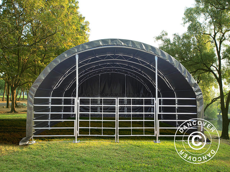 ArchedStorageAnimalsTruss 6x6x3,7m PVC610g GreenQJ