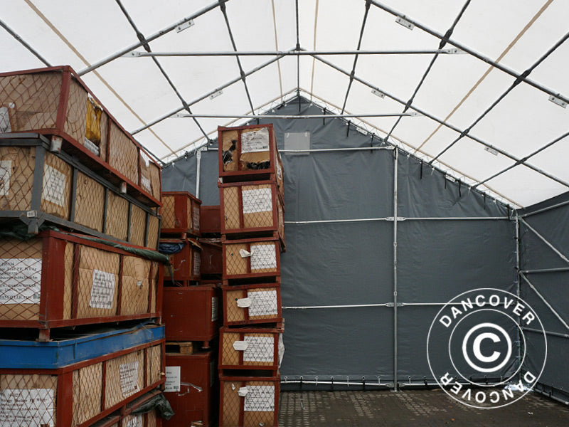 Storage shelter Titanium 7x7x2.5x4.2 m, White/Grey