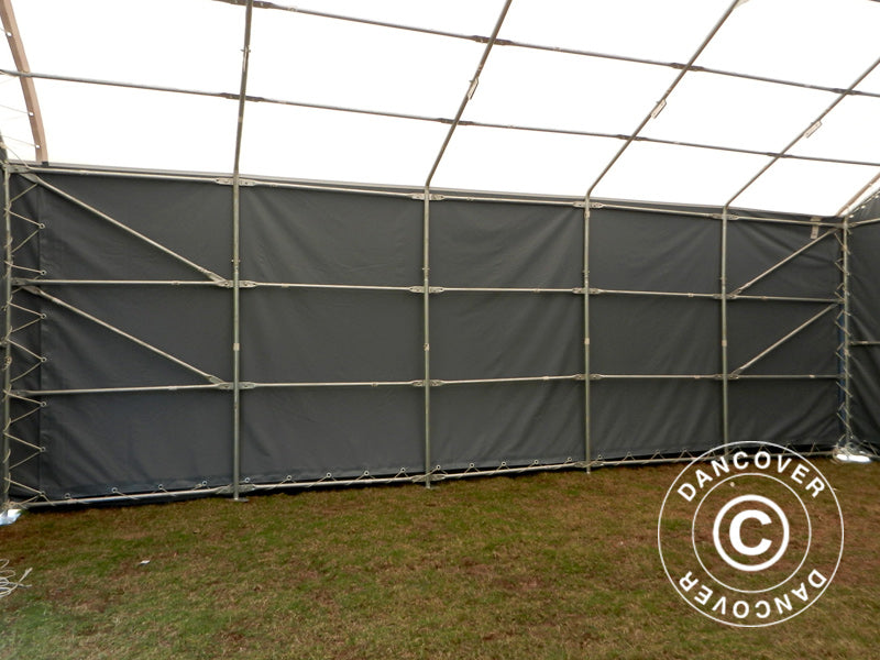 Storage shelter Titanium 8x9x3x5 m, White/Grey