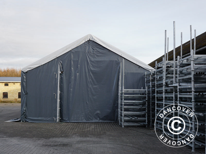 Storage shelter Titanium 8x16.2x3x5 m, White/Grey