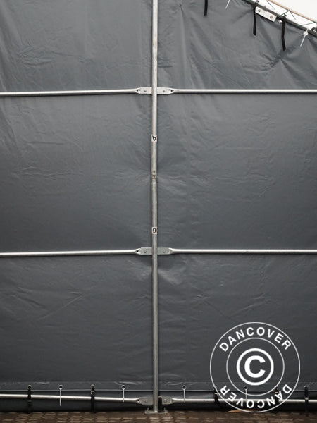 Storage shelter Titanium 8x18x3x5 m, White/Grey