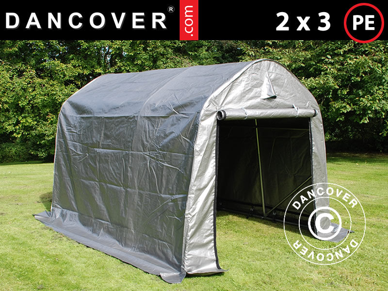 Storage tent PRO 2x3x2 m PE, Grey