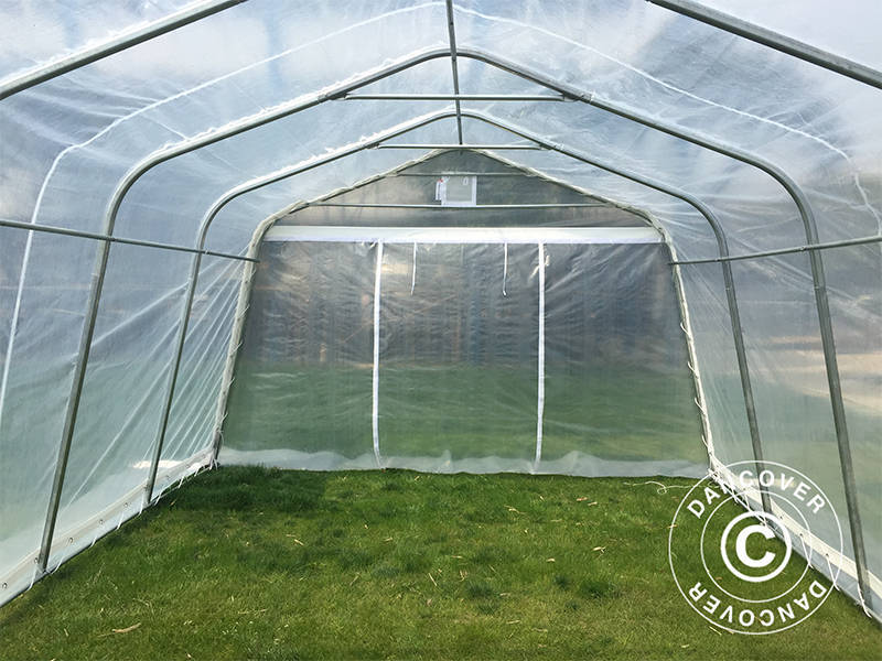 Polytunnel greenhouse, 3.6x8.4x2.68 m, PE, 30.24 m², Transparent