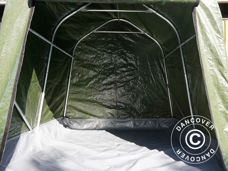 Storage tent PRO 2x2x2 m PE, with ground cover, Green/Grey