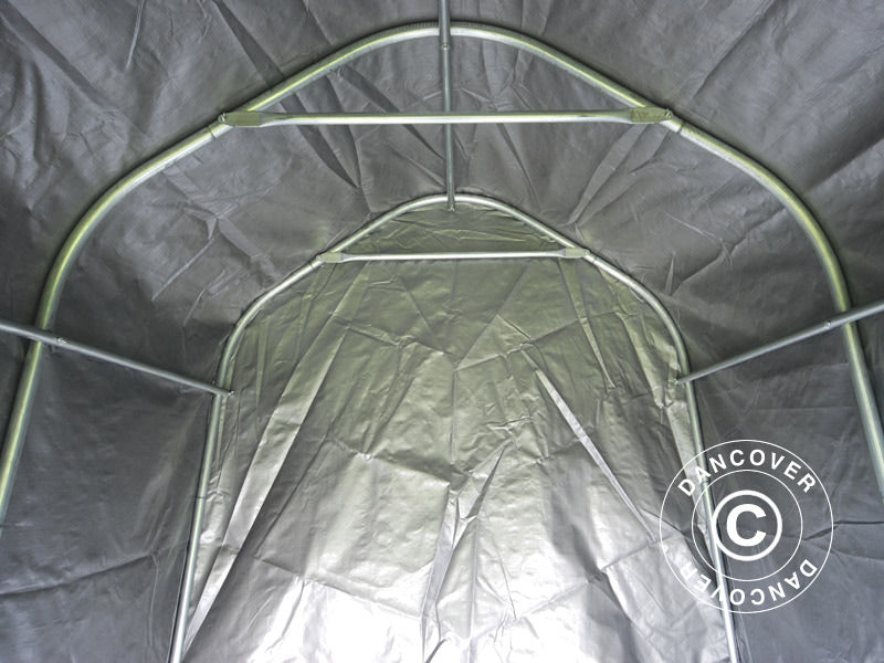 Storage tent PRO 2x2x2 m PE, with ground cover, Grey