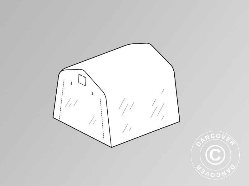 Roof cover for polytunnel greenhouse 2.4x2.4x2 m PE, Transparent