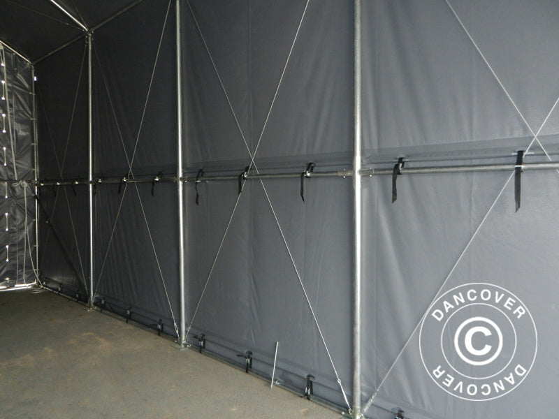 Storage shelter PRO XL 3.5x8x3.3x3.94 m, PVC, Grey