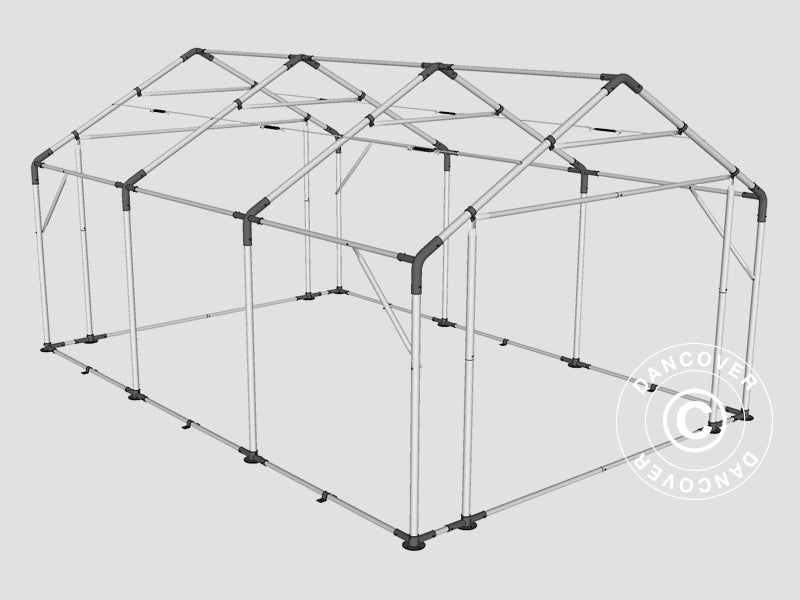 Storage shelter PRO 4x6x2x3.1 m, PVC, Grey