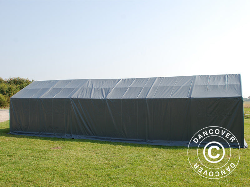 Storage shelter PRO 4x12x2x3.1 m, PVC, Grey