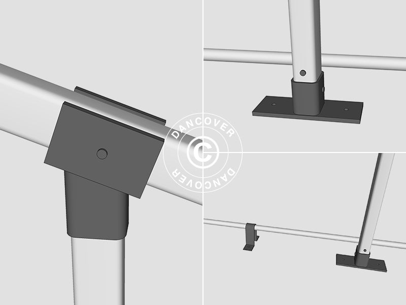 Storage shelter PRO 6x18x3.7 m PVC w/skylight, Green