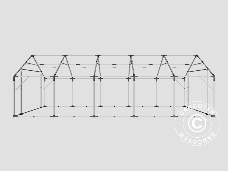 Storage shelter PRO 5x10x2x3.39 m, PVC, Green