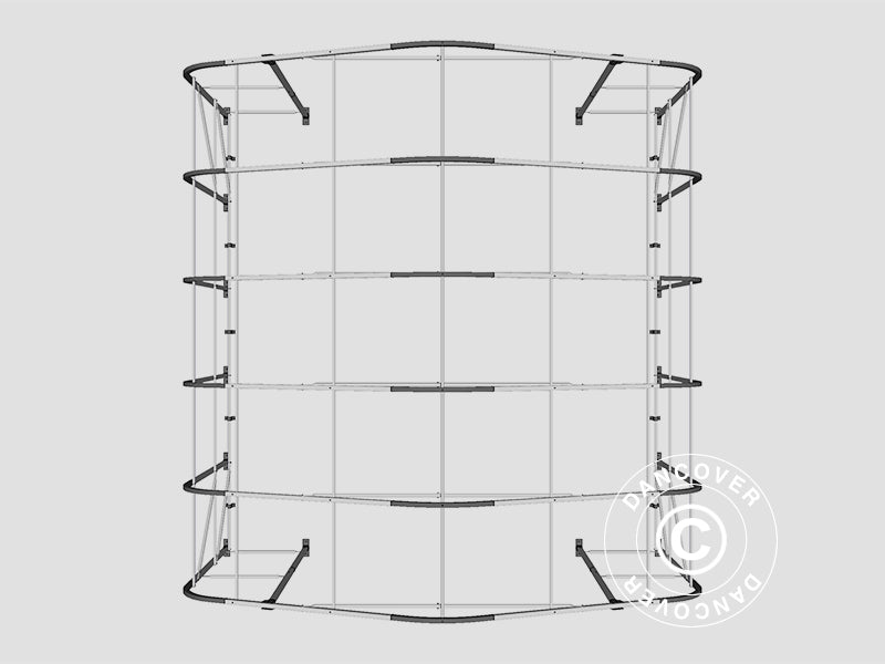 Storage shelter PRO 6x6x3.7 m PVC, Green