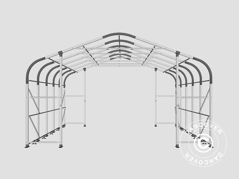 Storage shelter PRO 6x6x3.7 m PVC, Green