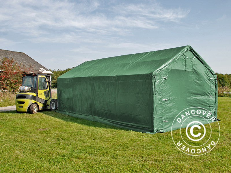 Storage shelter PRO 4x8x2x3.1 m, PVC, Green