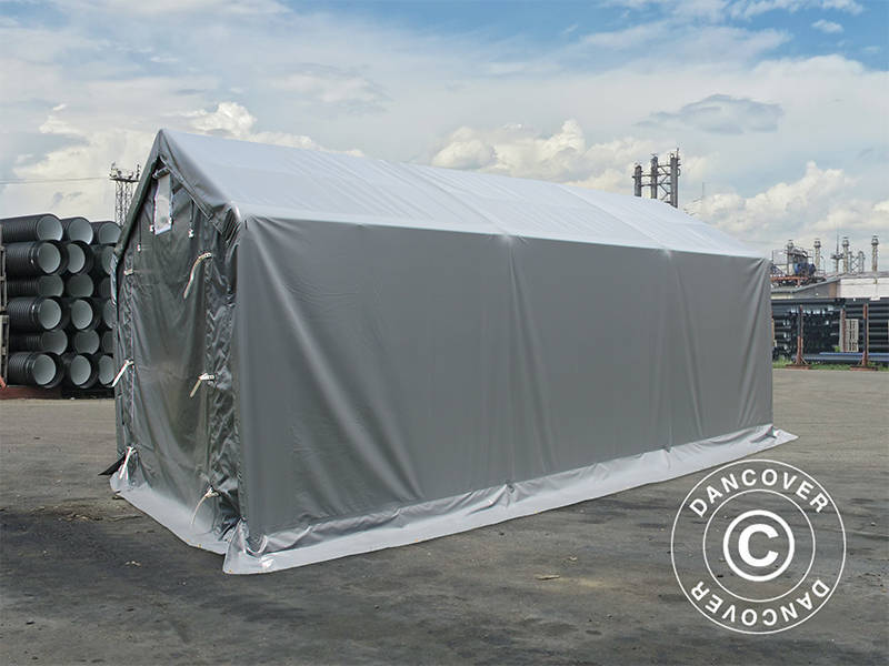 Storage shelter PRO 3x6x2x2.82 m, PVC, Grey