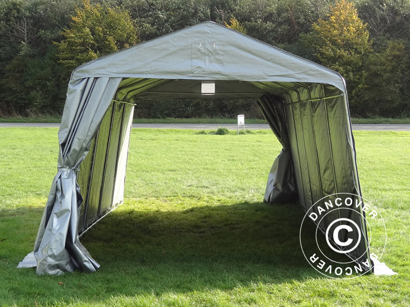 Portable garage Basic 3.3x4.8x2.4 m PE, Grey