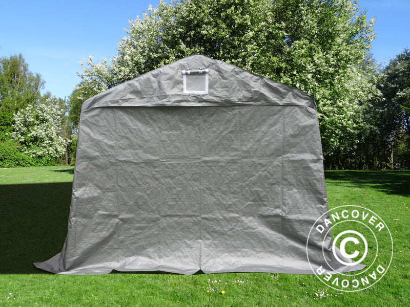 Portable garage Basic 3.3x4.8x2.4 m PE, Grey