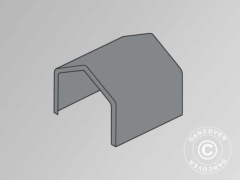 Roof Cover for Storage Shelter PRO 6x6 m PE, Grey