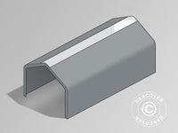 Roof Cover for Storage Shelter PRO 6x12 m PVC w/skylight, Grey