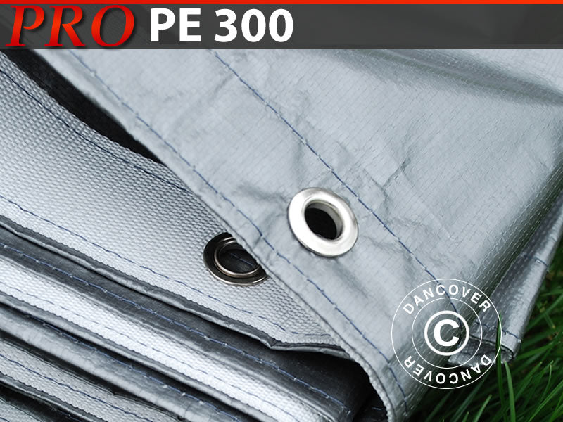 Tarpaulin 3x10 m, PE 300 g/m², Grey