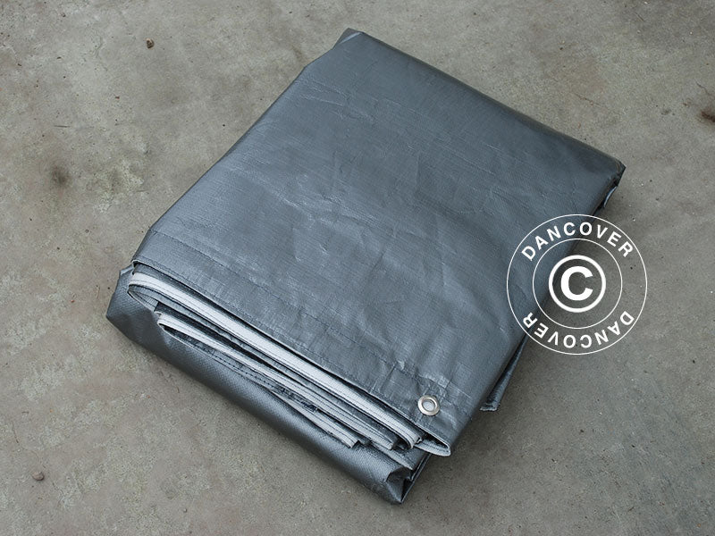 Tarpaulin 6x14 m, PE 300 g/m², Grey