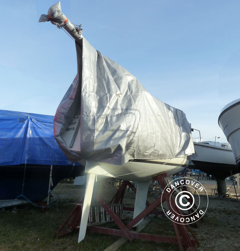 Tarpaulin 6x14 m, PE 300 g/m², Grey