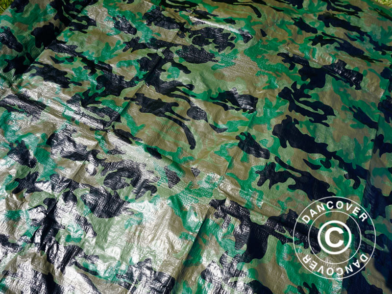 Camouflage tarpaulin Woodland 1.9x3 m, 100g/m²