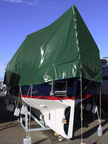 Tarpaulin 5x7 m, PVC 600 g/m² Green, Flame retardant