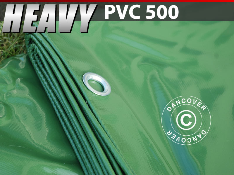 Tarpaulin 6x8 m, PVC 500 g/m², Green