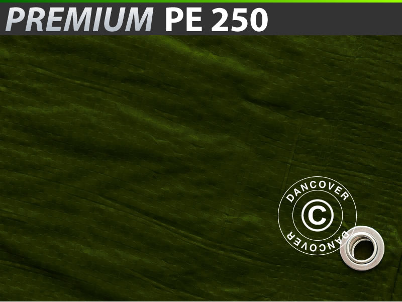 Tarpaulin 6x8 m, PE 250 g/m², Green