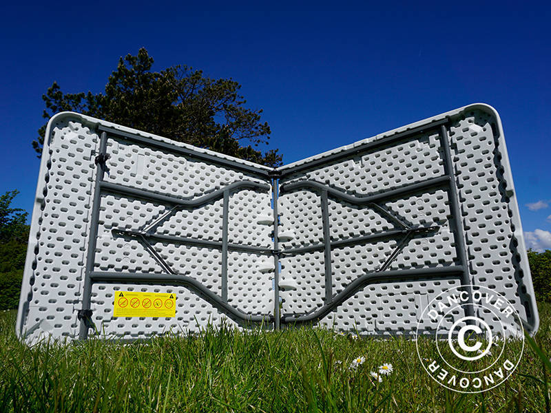 Folding Table 180x74x74 cm, Light Grey (10 pcs.)