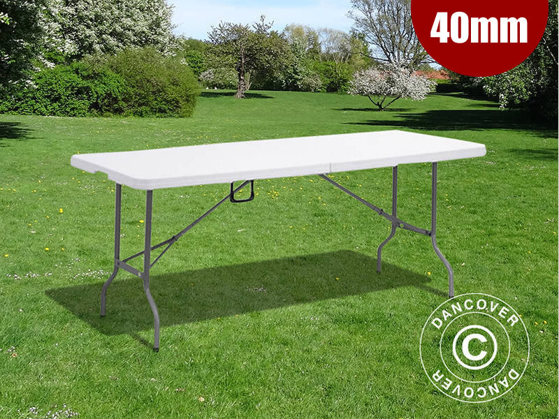 Folding Table 180x74x74 cm, Light Grey (10 pcs.)