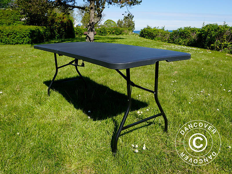 Folding Table 180x74x74 cm, Black (10 pcs.)