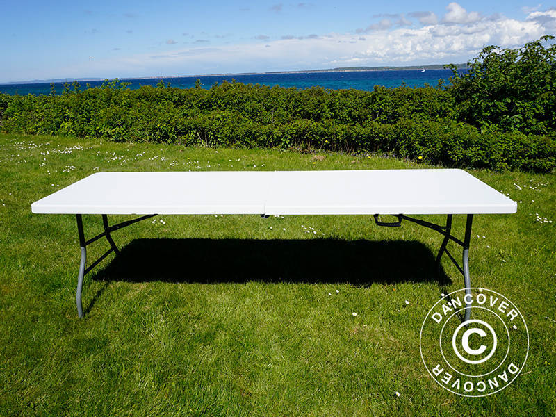 Folding Table 240x76x74 cm, Light Grey (10 pcs.)