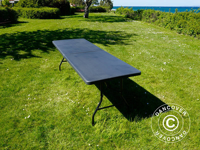 Folding Table 240x76x74 cm, Black (10 pcs.)