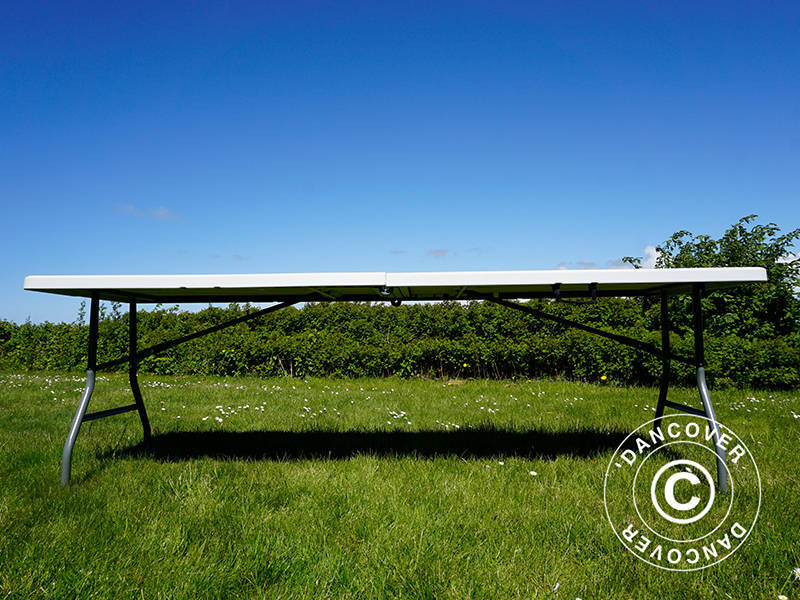 Folding Table 240x76x74 cm, Light Grey (1 pc.)