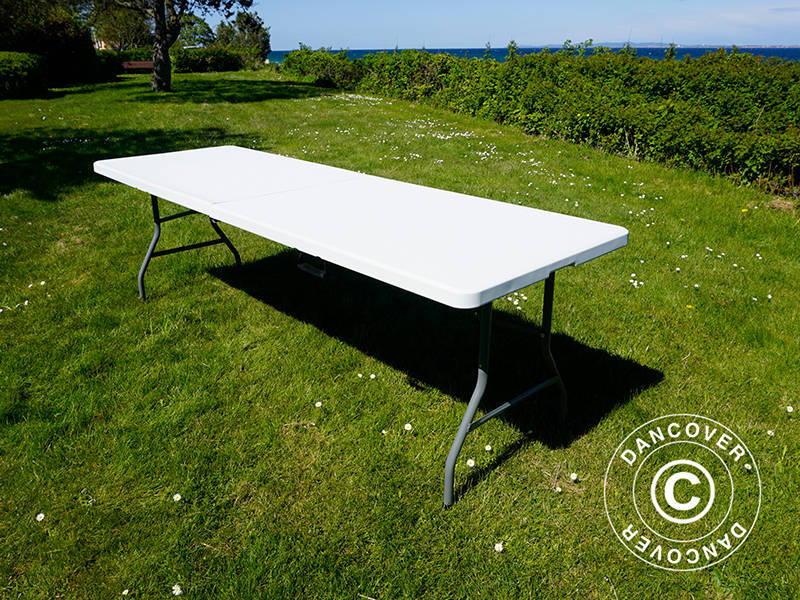 Folding Table 240x76x74 cm, Light Grey (1 pc.)