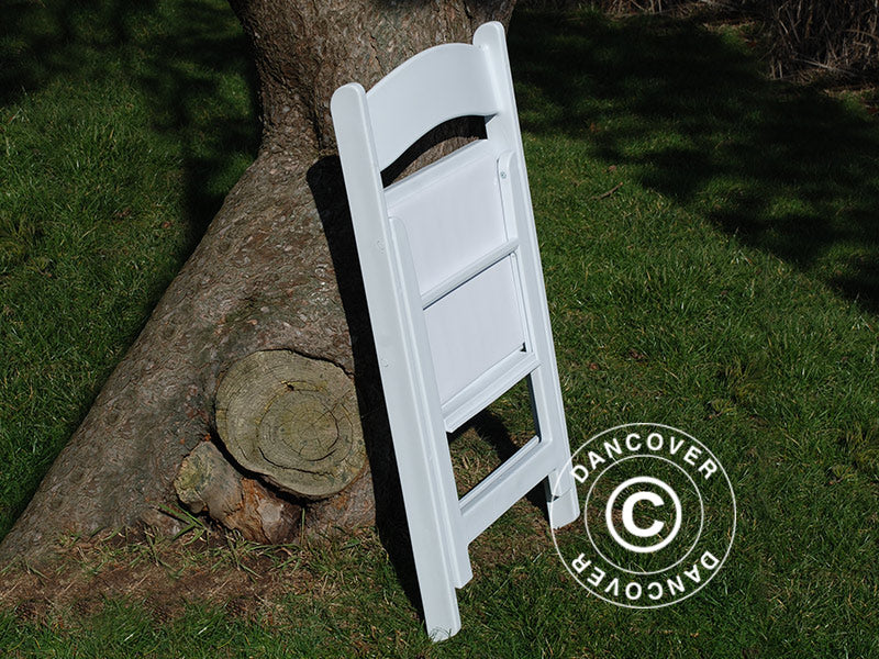 Padded Folding Chairs 44x46x77 cm, White, 8 pcs.