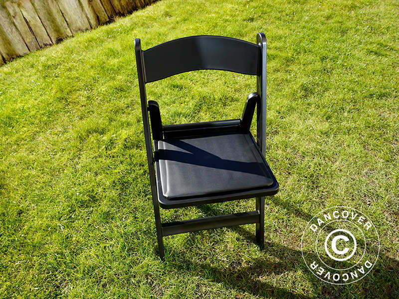 Padded Folding Chairs Black 44x46x77 cm, 8 pcs.