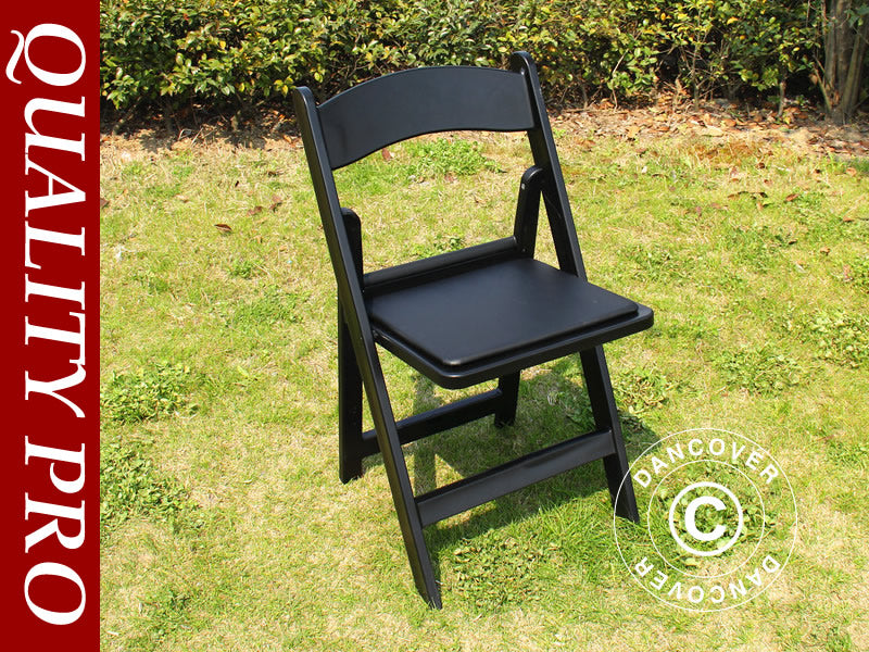 Padded Folding Chairs Black 44x46x77 cm, 8 pcs.