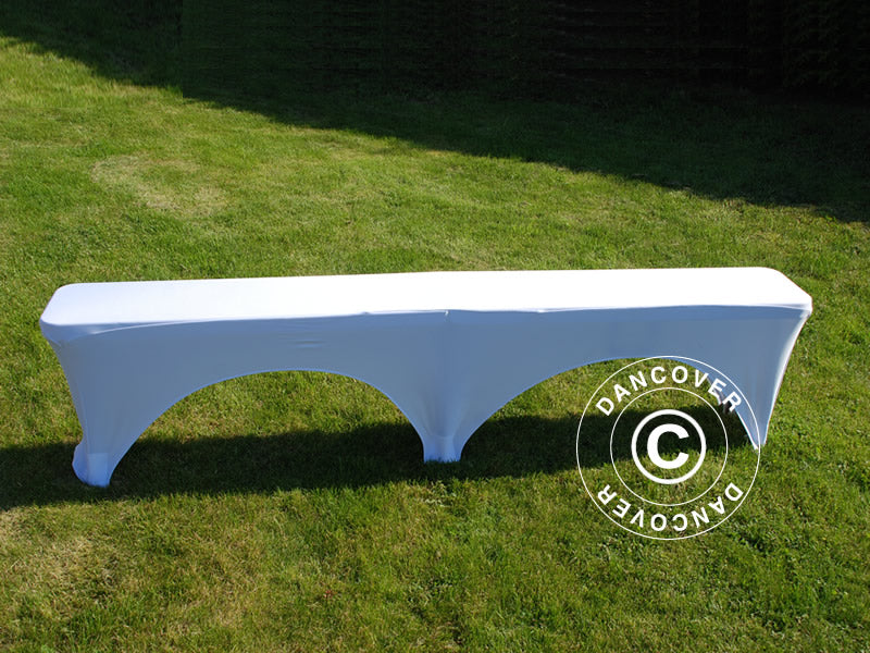 Stretch bench cover 183x28x43 cm, White