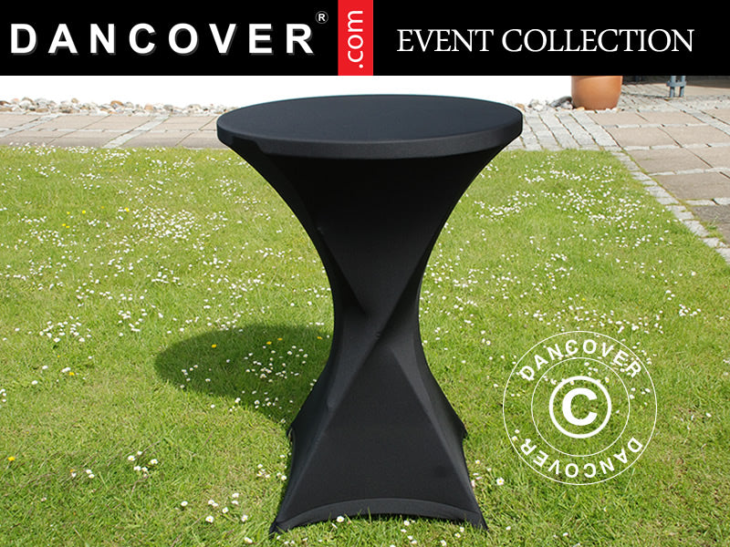 Stretch table cover Ø80x110 cm, Black