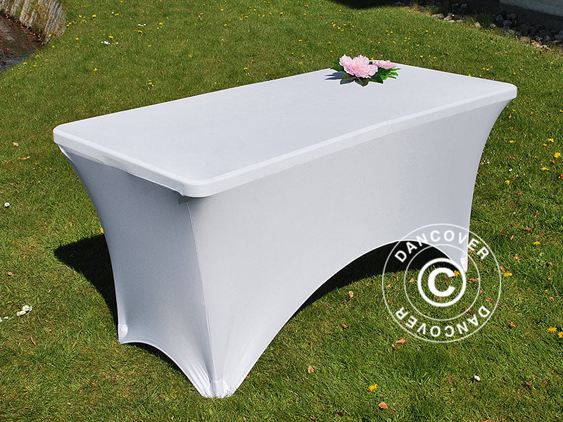 Stretch table cover 150x72x74 cm, White