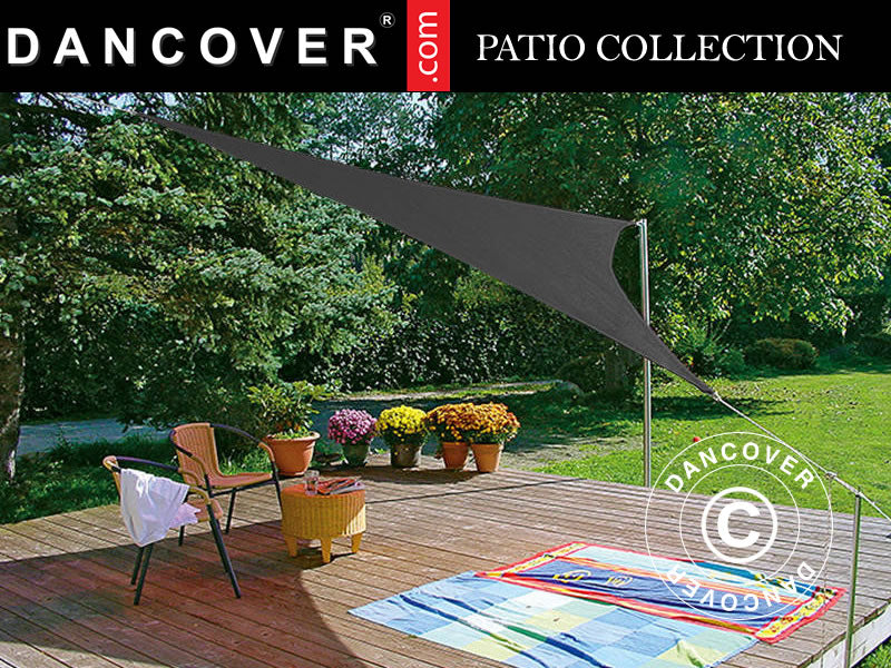 Sun sail 3.6x3.6x3.6 m, Triangular, Anthracite