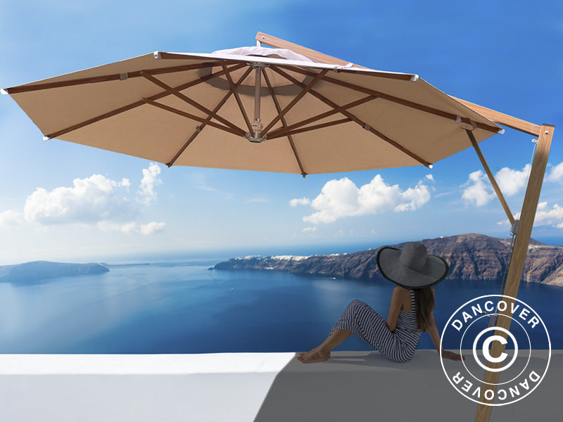 Cantilever parasol Bahamas, Ø4 m, Sand