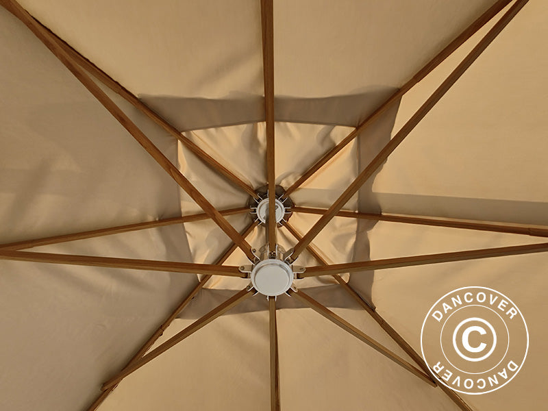 Cantilever parasol Antigua, 3x4 m, Sand