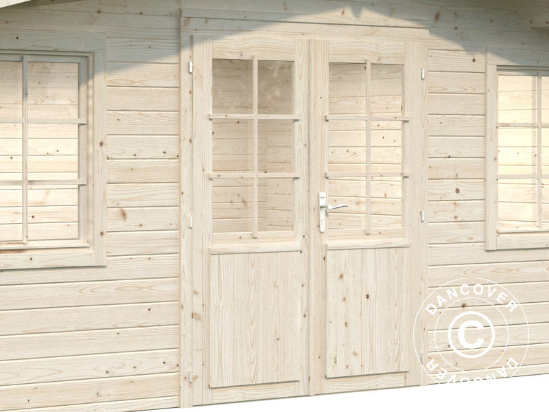 Wooden Cabin, 5.04x3.8x2.45 m, 17 m², Natural