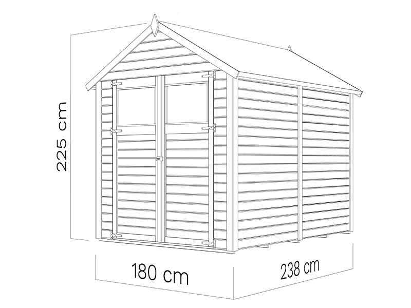 Wooden Shed, Bertilo Sylt 3, 1.8x2.38x2.25 m, 4.28 m²
